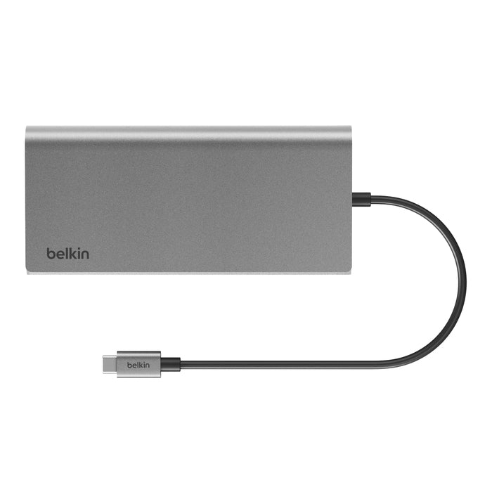 Belkin INC015BTSGY-CZ Multiport-Adapter – USB-C, 2× HDMI, 100 W PD, GbE, für Windows/Mac/iPadOS