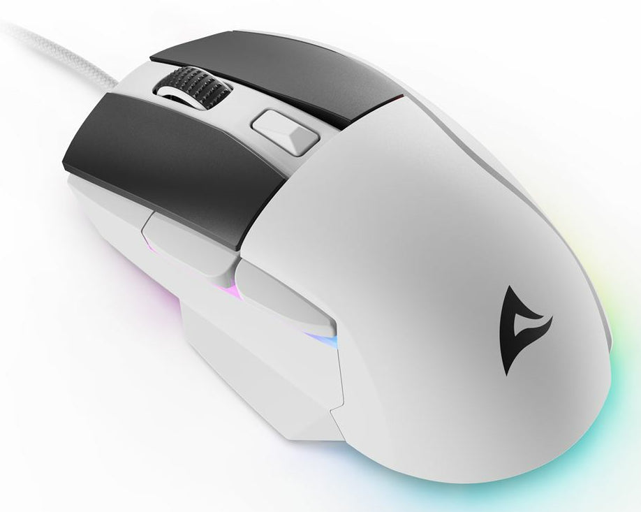 R-Go Tools Sharkoon SKILLER SGM35 – Maus – Kabelgebunden (USB‑A), 6400 DPI, Rechts, Weiss