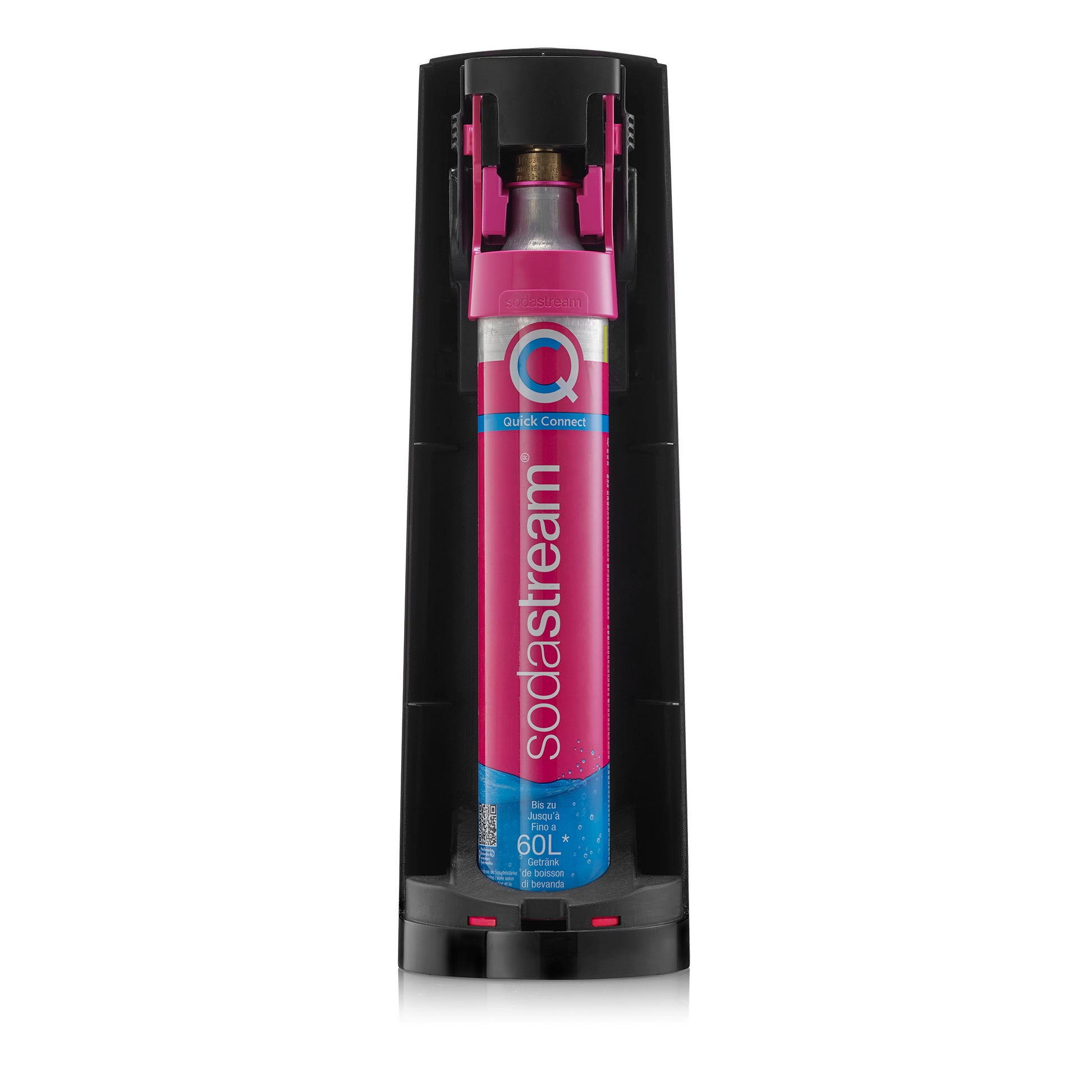 SodaStream Wassersprudler – inkl. 1 Flasche (Kunststoff), inkl. CO₂-Zylinder (60 l), Schwarz