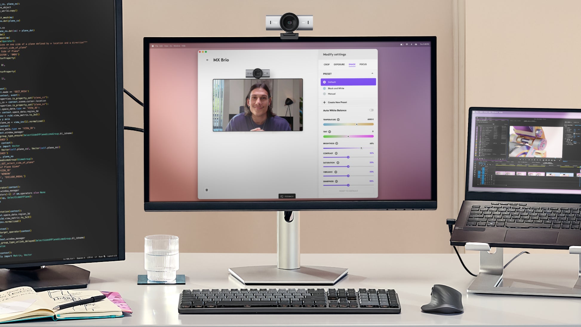 Logitech MX BRIO – Webcam – 4K, Grau