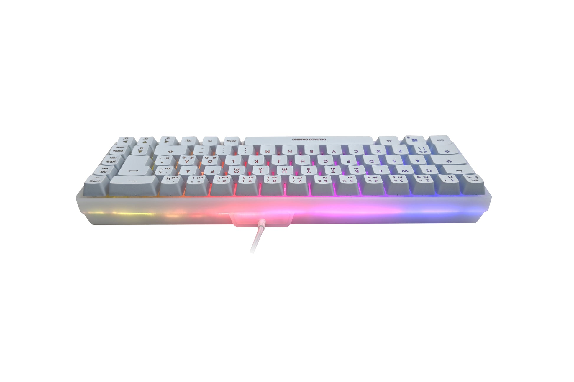 Deltaco Gaming DELTACO GAM-158-W – Mini Tastatur – Membran – Verkabelt – USB-A – QWERTZ (CH) – Ohne Ziffernblock
