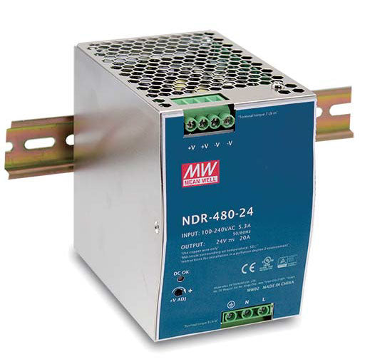 D-Link DIS-N480-48 Netzteil 480 W – 90–264 V AC, 47–63 Hz, PF 0,98, Effizienz 92,5% – Edelstahl