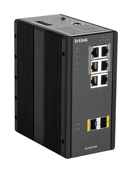 D-Link DIS-300G-8PSW – Managed L2 Switch – 6× 1G, 2× SFP, PoE+, PoE-Budget 120 W
