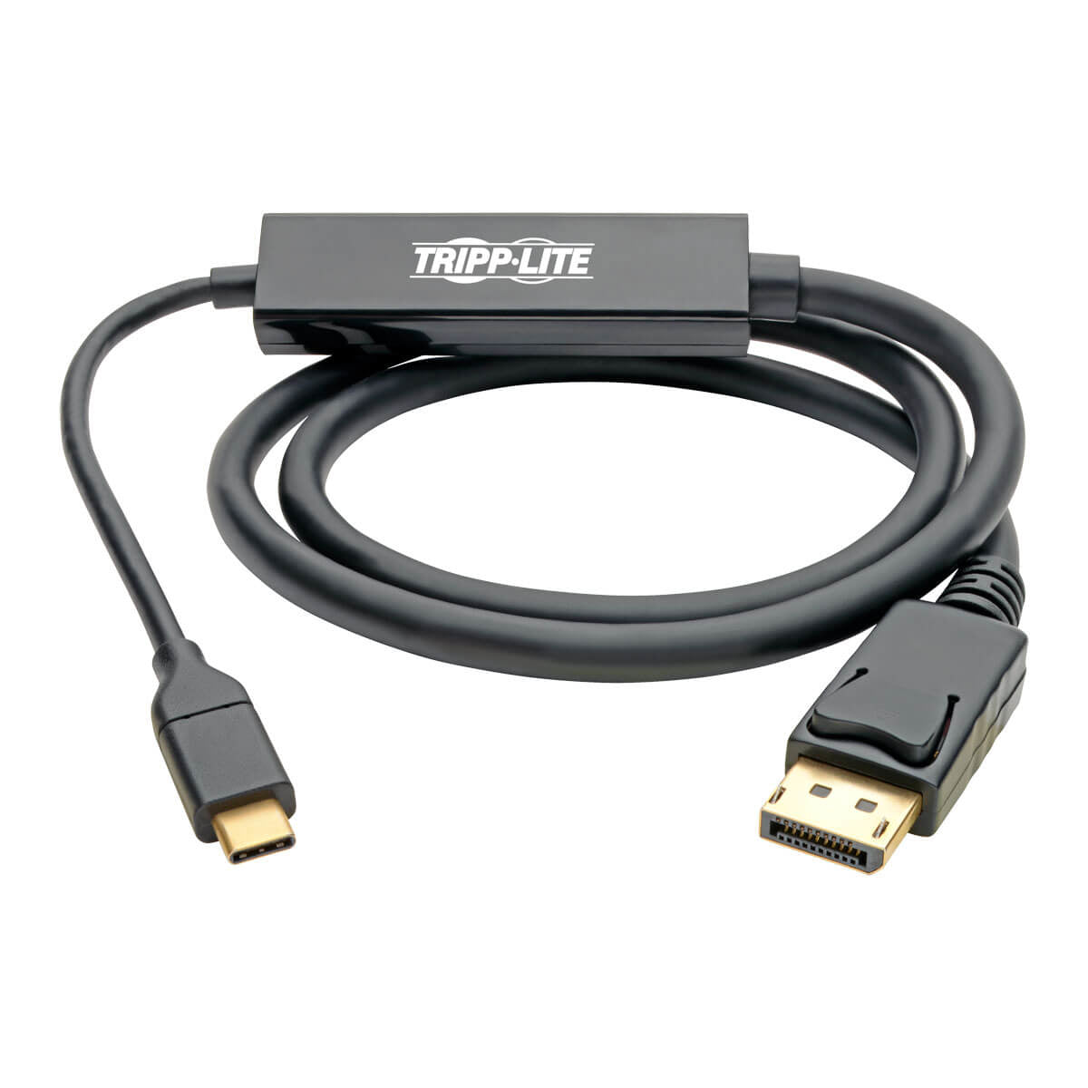 Tripp Lite U444-003-DP USB-C zu DisplayPort Kabel – 4K (3840 × 2160) @ 60 Hz, DisplayPort 1.2, 0,9 m, Schwarz