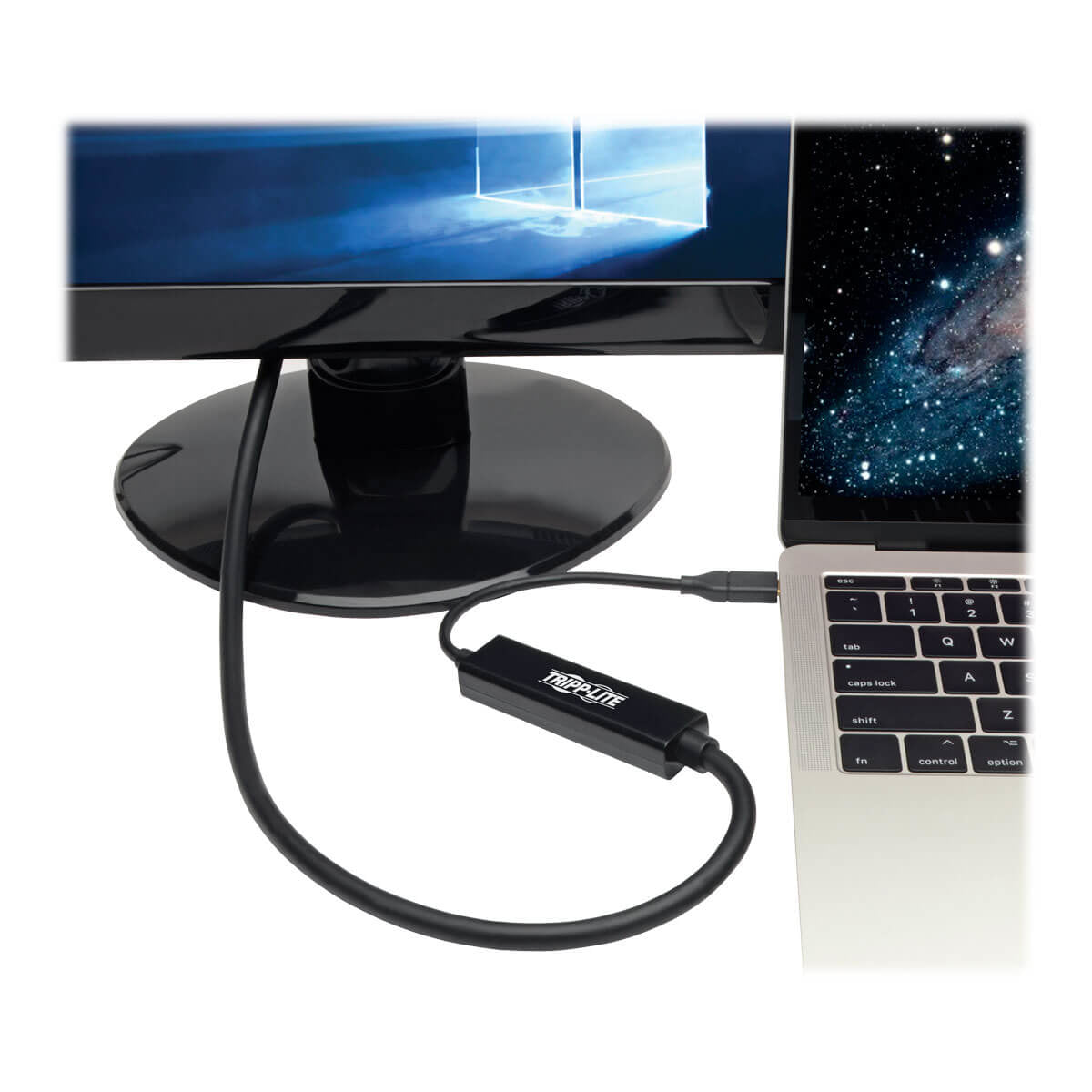 Tripp Lite U444-003-DP USB-C zu DisplayPort Kabel – 4K (3840 × 2160) @ 60 Hz, DisplayPort 1.2, 0,9 m, Schwarz