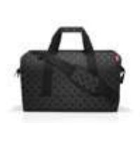 Reisenthel Umhängetasche allrounder L – 30 l, Polyester, Glossy Dots Schwarz, 48 × 39,5 × 29 cm