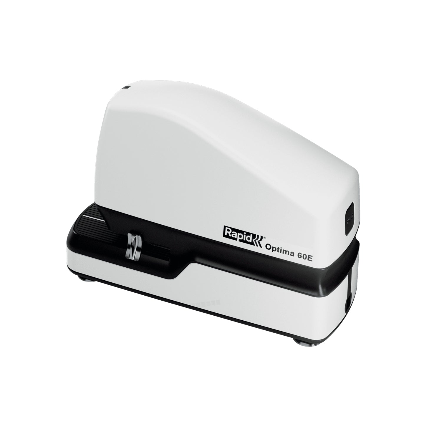Rapid Optima 60E – Elektrischer Hefter, LED-Klammeranzeige, Einlegetiefe 5-30 mm, Weiss