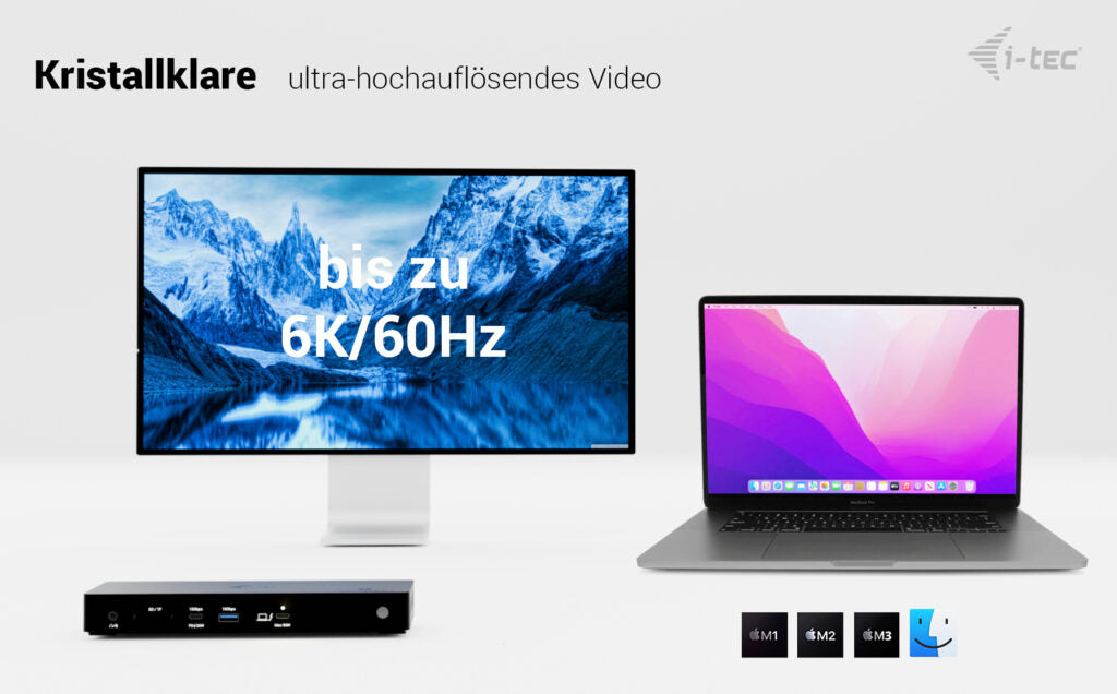i-tec Dockingstation – Thunderbolt 4, 2× HDMI, 4× USB-A, 1× USB-C, 96 W PD, 2,5GbE, 3,5 mm Audio