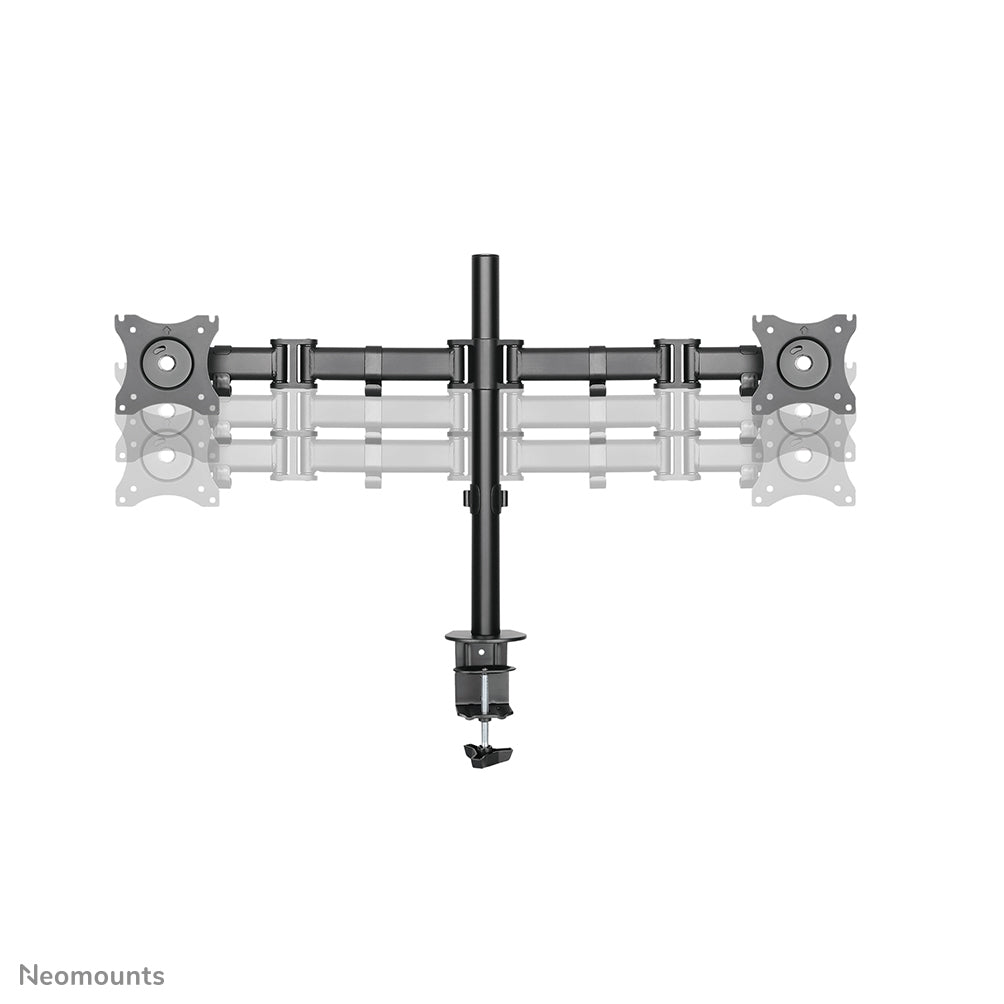 Neomounts NM-D135DBLACK – Monitorarm, Dual, Tischklemme – bis 27", VESA 75 × 75/100 × 100 mm, 8 kg