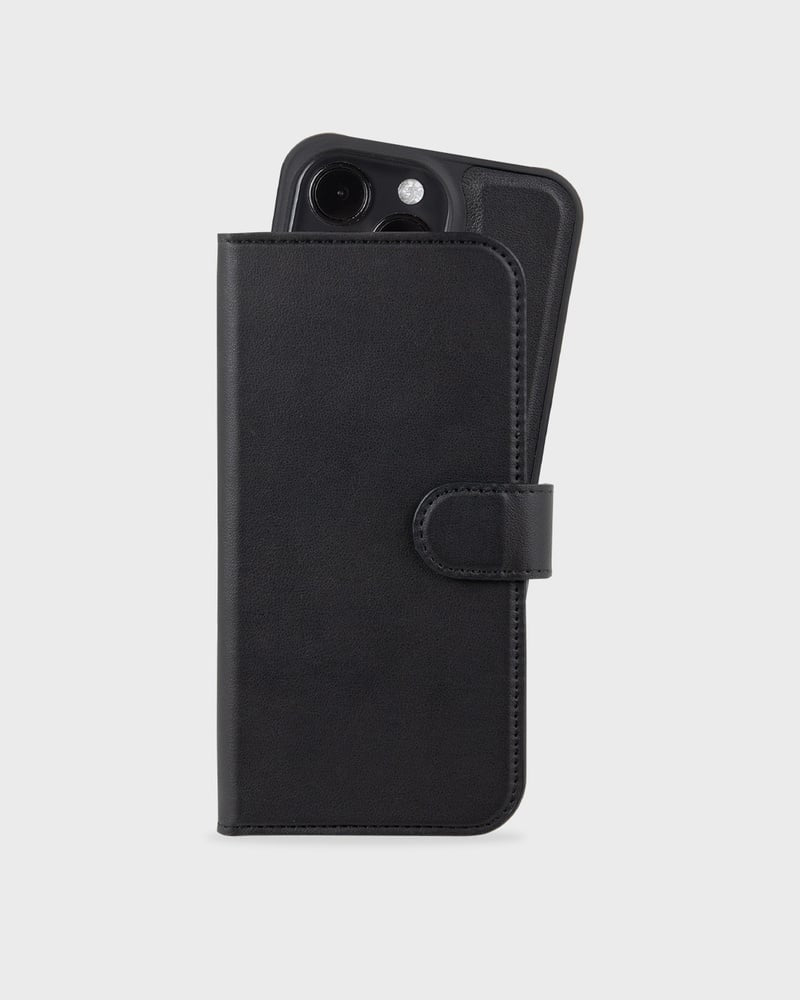 Holdit – Booklet-Hülle – für Apple iPhone 16 Pro Max – schwarz – PC – MagSafe-kompatibel, mit Kartenfach