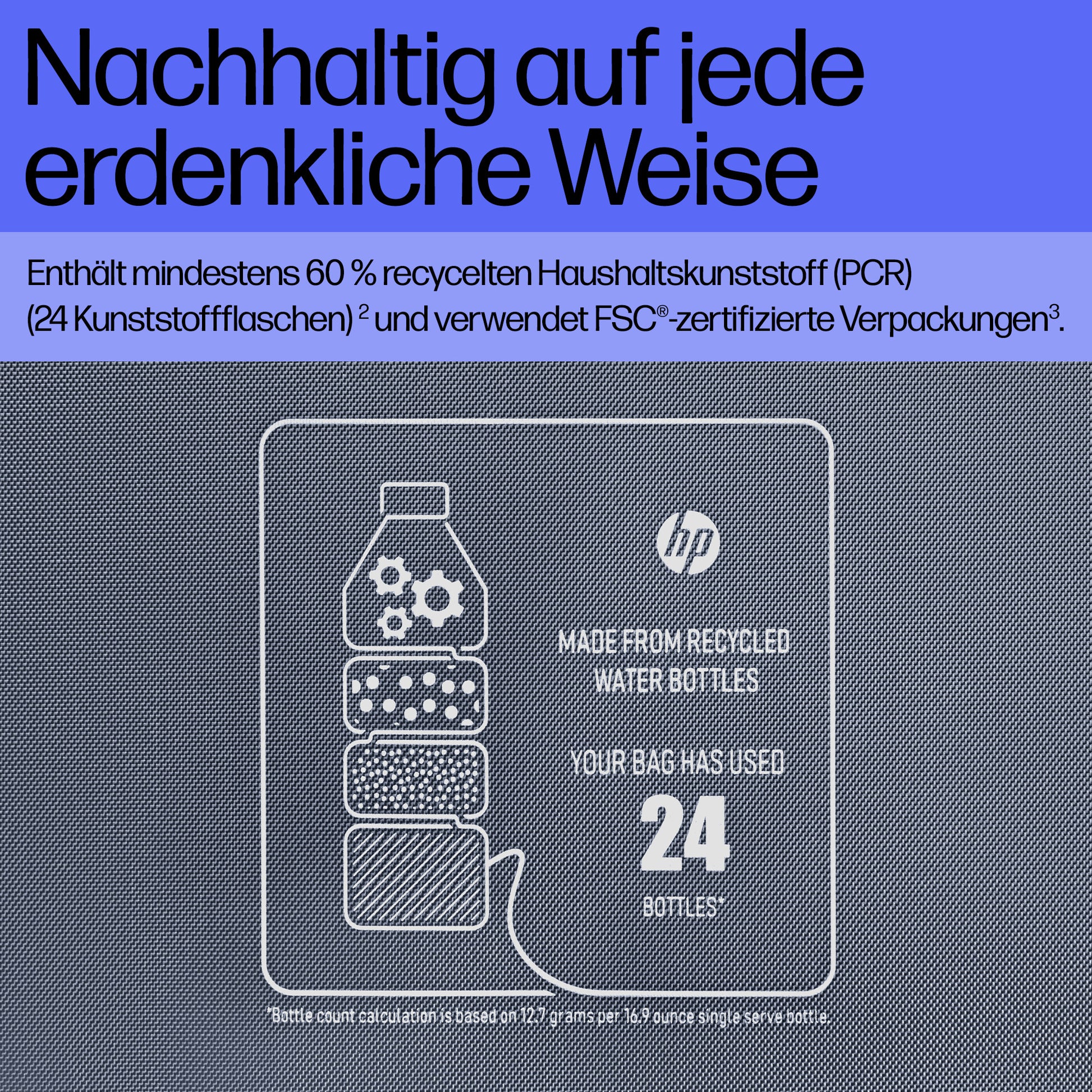 HP Notebook-Tasche bis 16,1" – wasserfest, abnehmbarer Schultergurt – Odyssey Gray