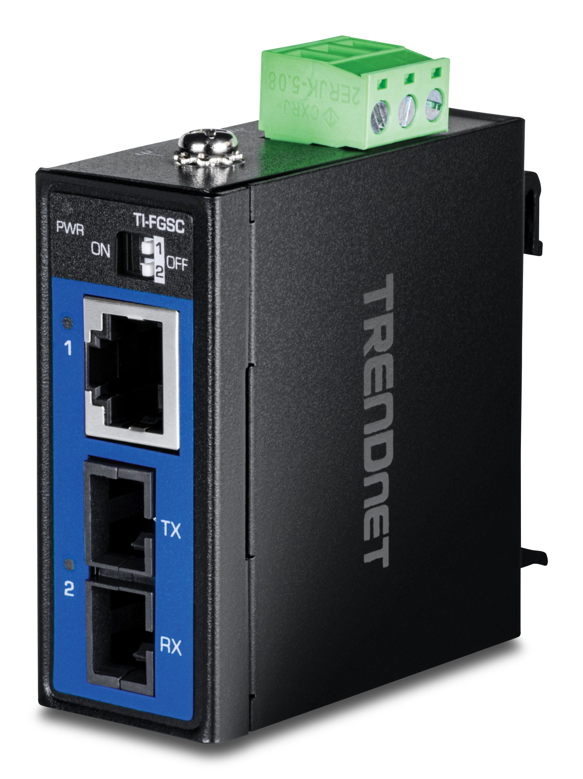 TRENDnet TI-FGSC Medienkonverter SC zu RJ-45 – Gigabit, 1000BASE-LX 1310 nm, Multimode, bis 1 km