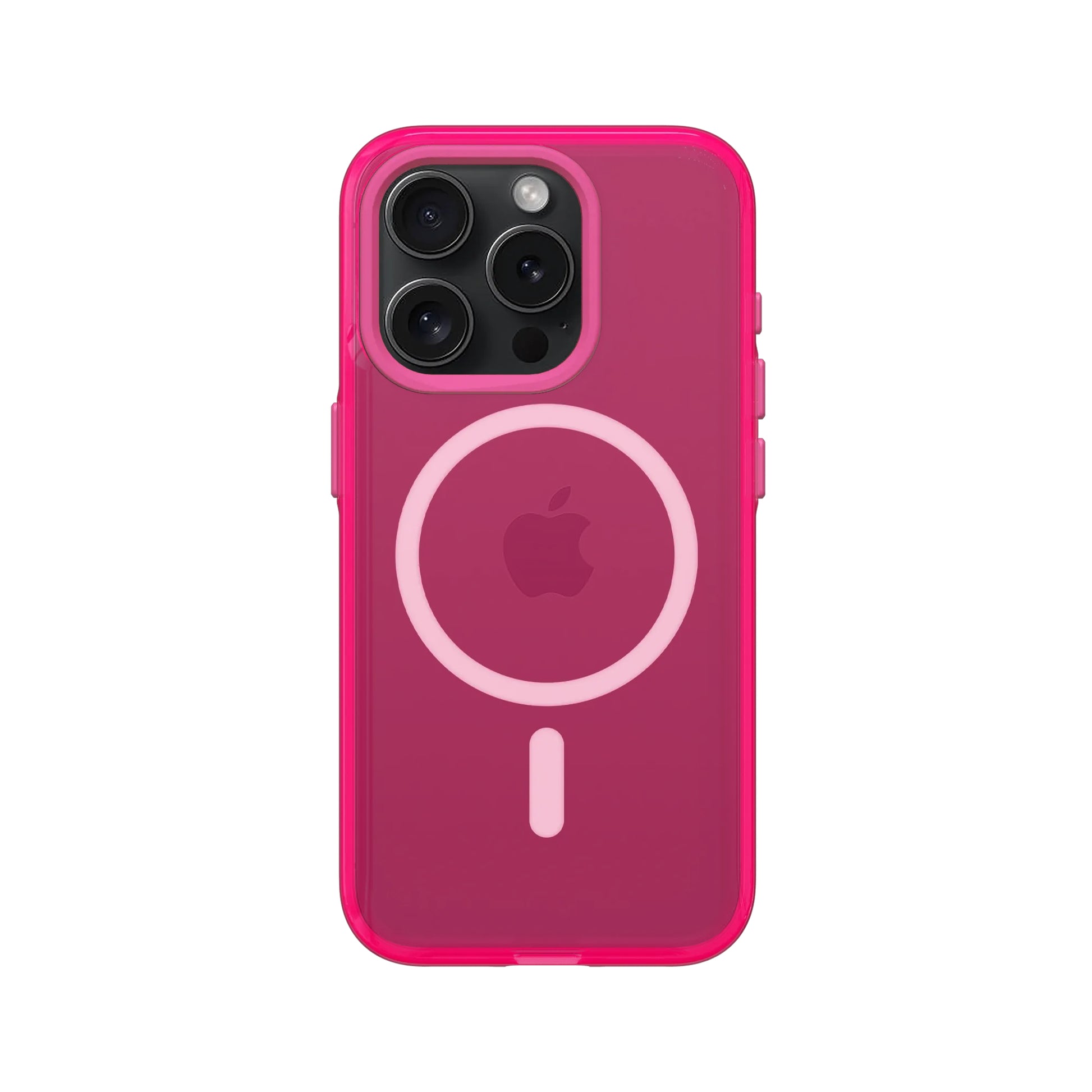 RhinoShield Backcover – für Apple iPhone 15 Pro, TPE+Polyester, Transparent Pink, bis 3,5 m sturzsicher