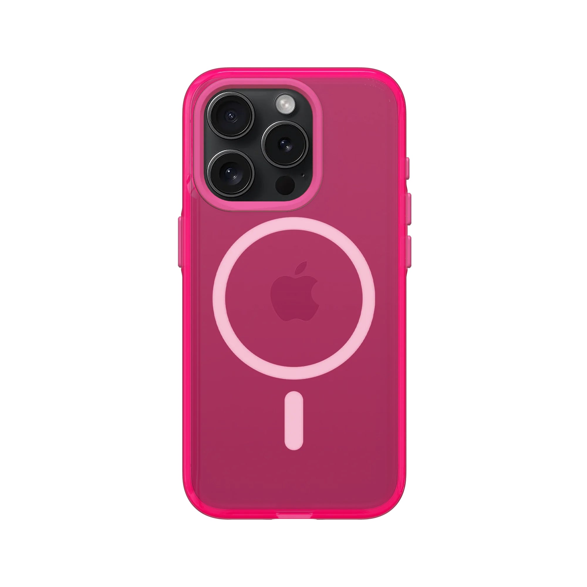 RhinoShield Backcover – für Apple iPhone 15 Pro, TPE+Polyester, Transparent Pink, bis 3,5 m sturzsicher