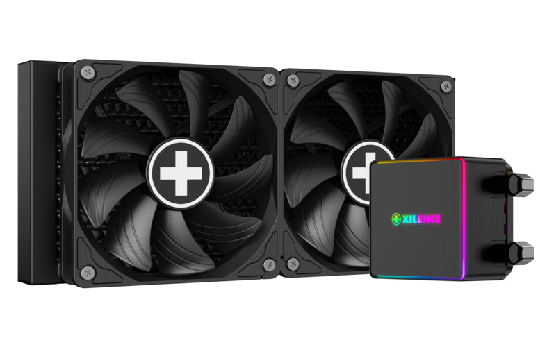 Xilence LQ240PRO – Wasserkühlung – 240 mm Radiator, 2×120 mm PWM FDB, 300 W TDP, ARGB, Schwarz