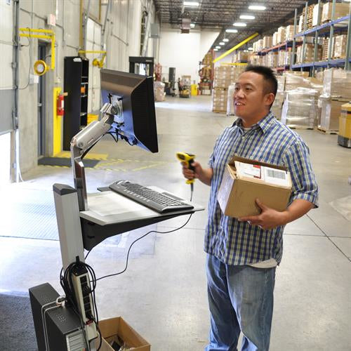 Ergotron Boden-Prospektständer NEO-FLEX – für 27", mit Rollen, VESA MIS-D