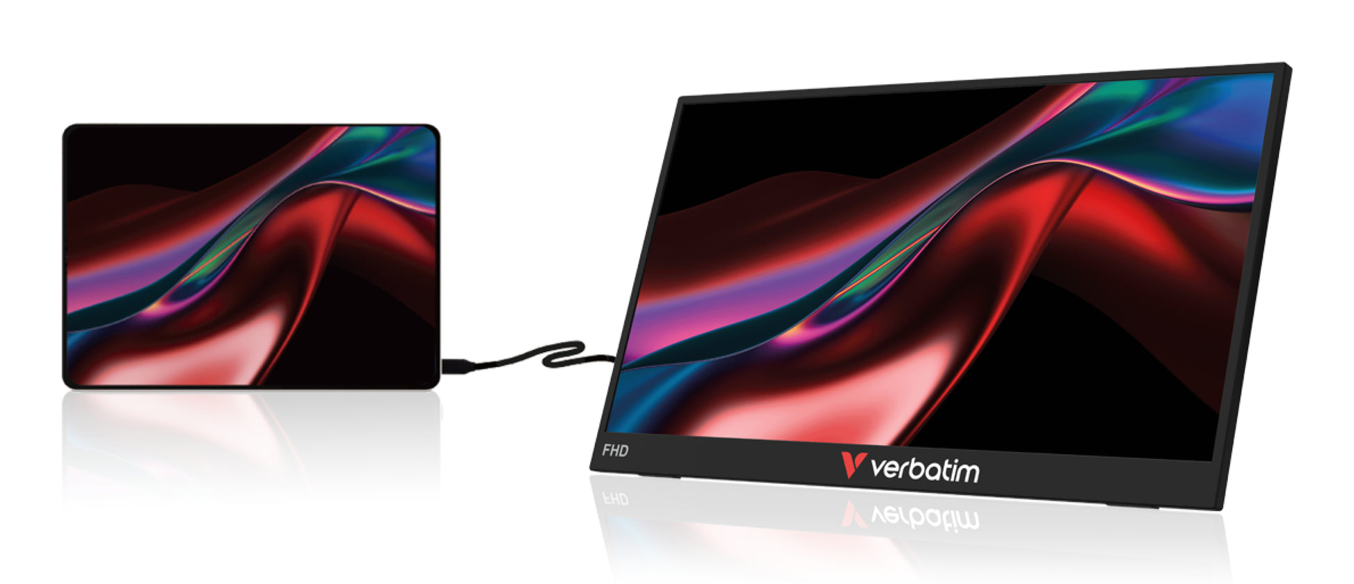 Verbatim Tragbarer TS Monitor 15.6 LIGHT – 15,6" Touch, 1920 × 1080 (Full HD), IPS
