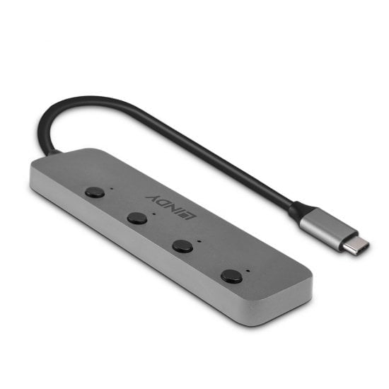 Lindy 43383 USB-Hub – USB-C, 4× USB-A