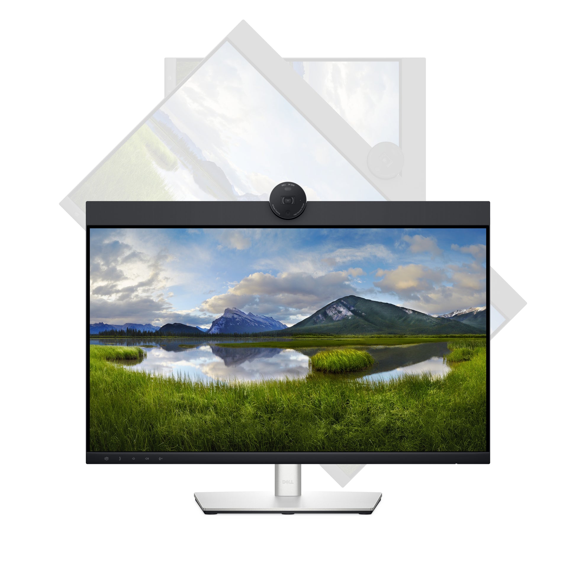 DELL P2424HEB – Monitor, 23,8", 250 cd/m², Webcam, USB-C, Integrierte Lautsprecher, VESA 100 × 100, Schwarz