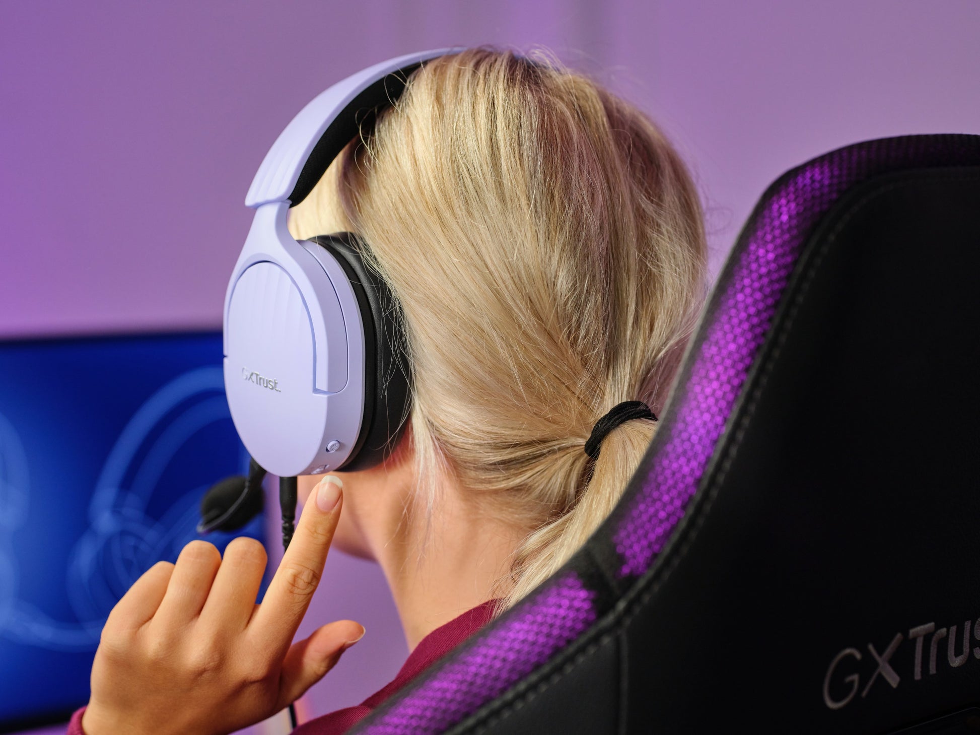 Trust GXT489 FAYZO Gaming-Headset – On-Ear, Stereo, Kabelgebunden, 3,5 mm Klinke, Violett