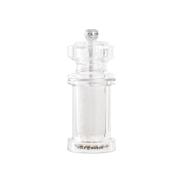 Cole & Mason Salz-/Pfeffermühle 14,4 cm, Acryl/Edelstahl, Keramikmahlwerk, transparent