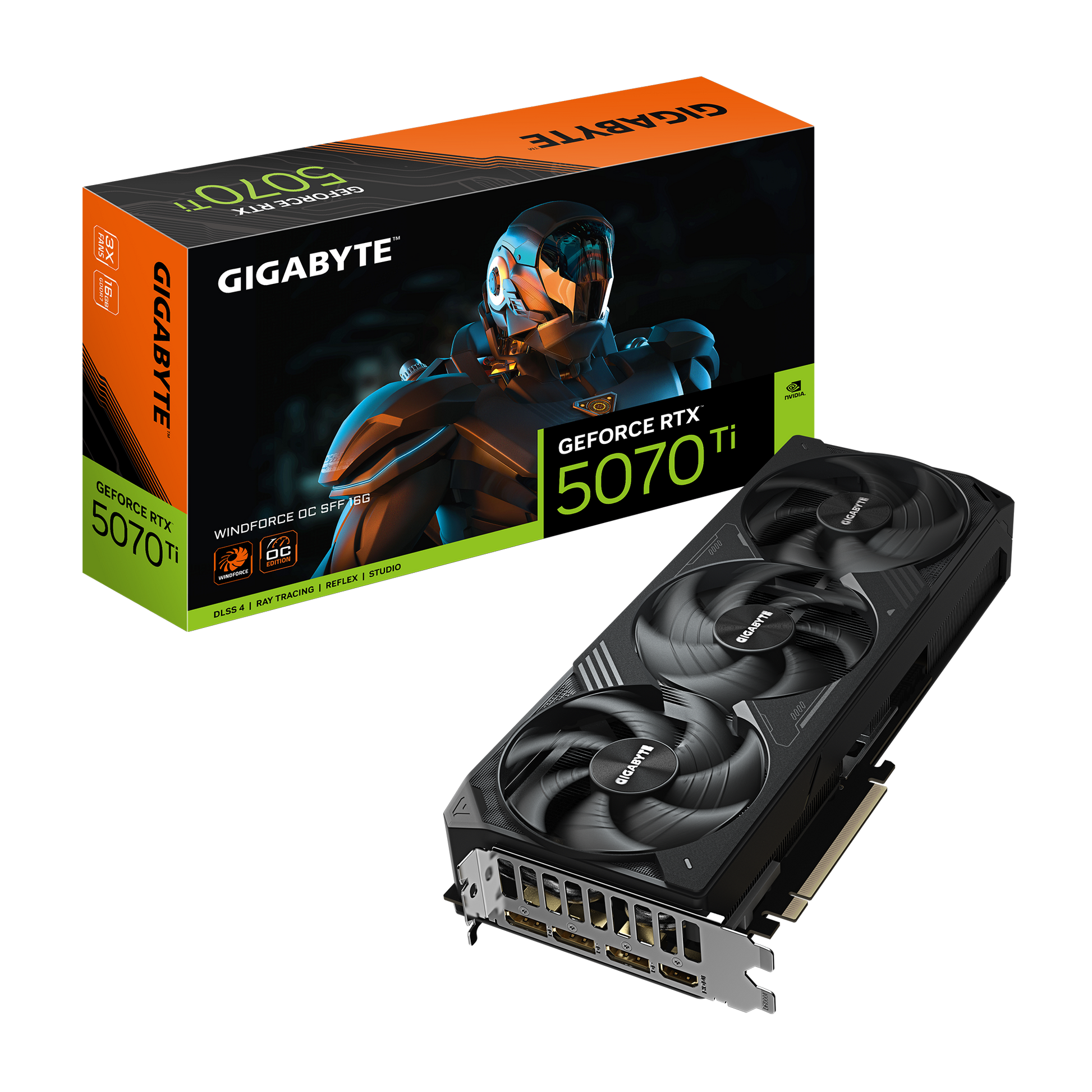 GIGABYTE GV-N507TWF3OC-16GD – Grafikkarte – GeForce RTX 5070 Ti, 16 GB GDDR7, PCIe 5.0, 3×DP 2.1a/1×HDMI 2.1b