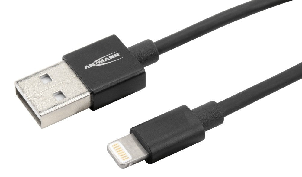 Ansmann Daten- & Ladekabel – USB-A auf Lightning 1,2 m, MFi zertifiziert – für iPhone/iPad