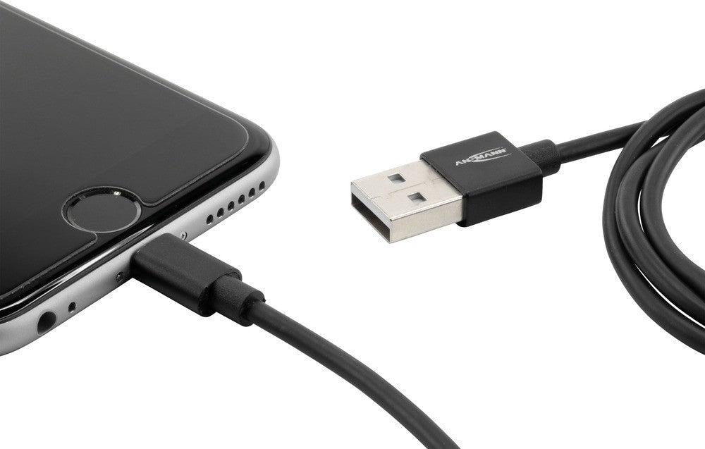 Ansmann Daten- & Ladekabel – USB-A auf Lightning 1,2 m, MFi zertifiziert – für iPhone/iPad