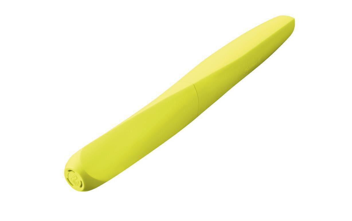 Pelikan Twist – Federspitze M – für Rechts- & Linkshänder – Neongelb, Blau – Patronen