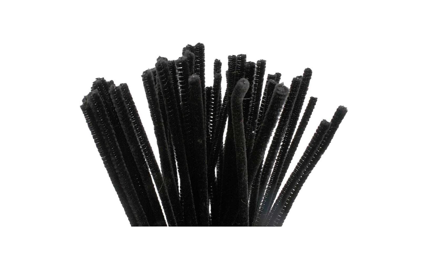 Creativ Company Chenilledraht, Nylon, Schwarz, Ø 6 mm × 30 cm, Set à 50