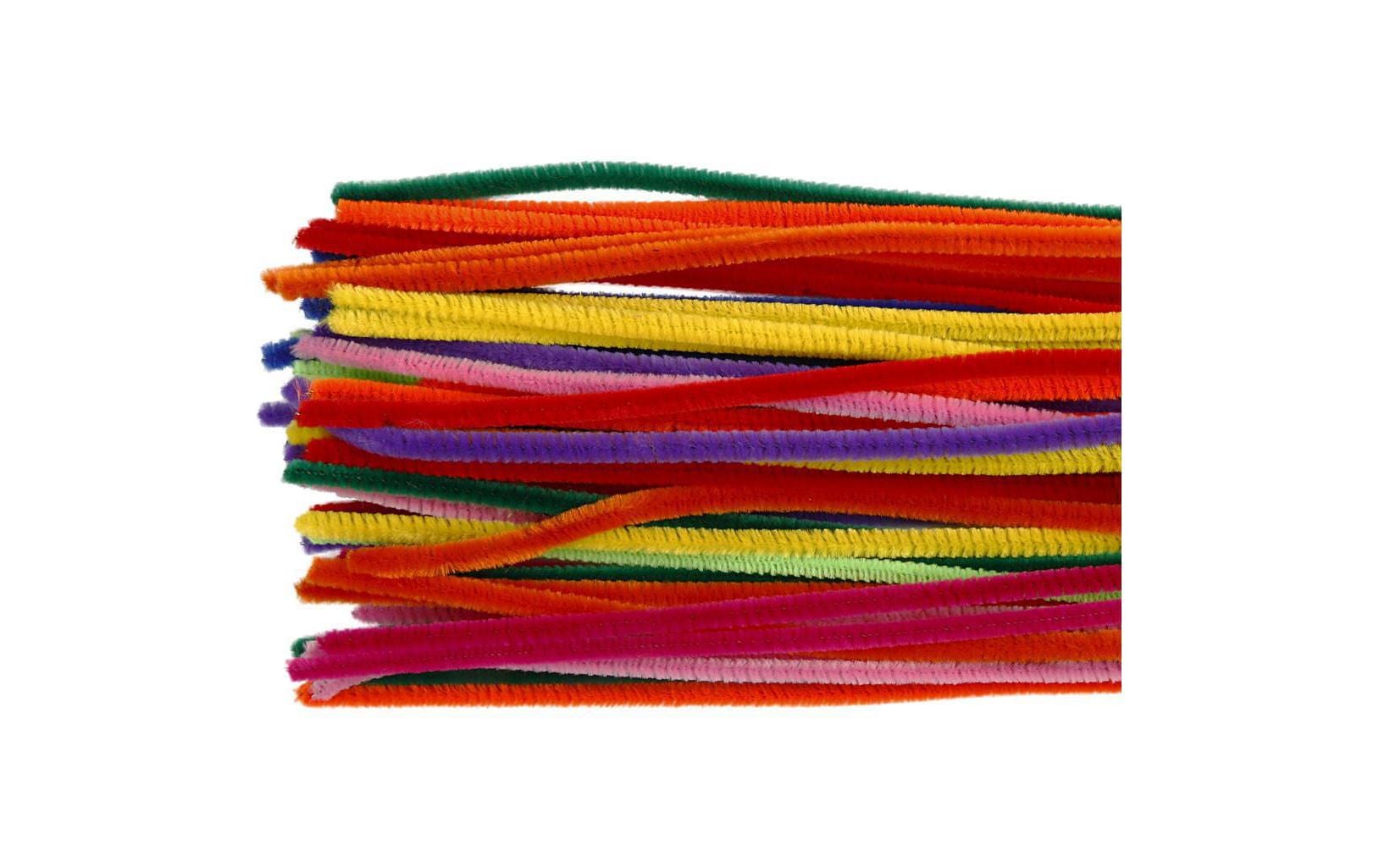 Creativ Company Chenilledraht, Nylon, Mehrfarbig, Ø 6 mm × 30 cm, 50 Stk.