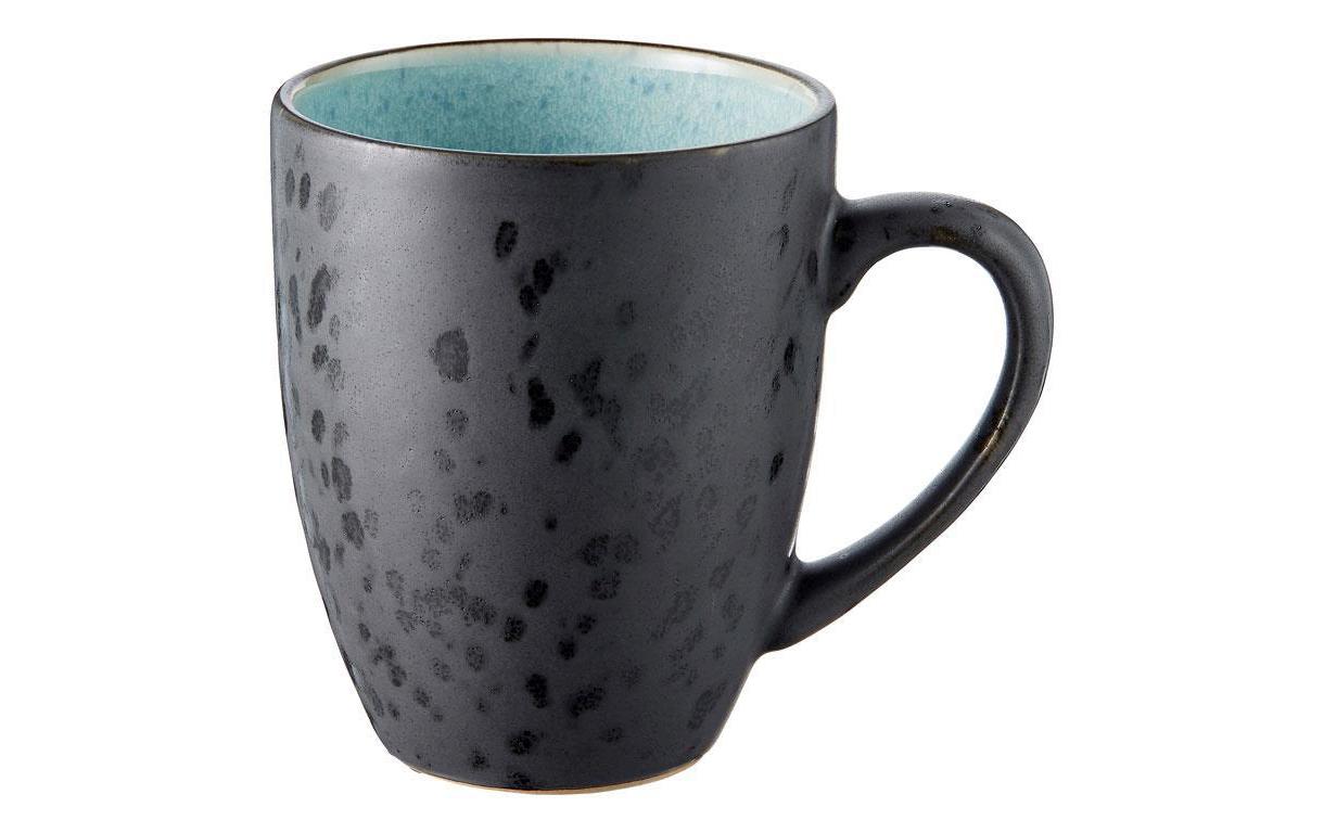 BITZ Kaffeetasse – 4er Set, 300 ml, Ø 8 cm, Steinzeug, Schwarz, spülmaschinenfest, mikrowellengeeignet