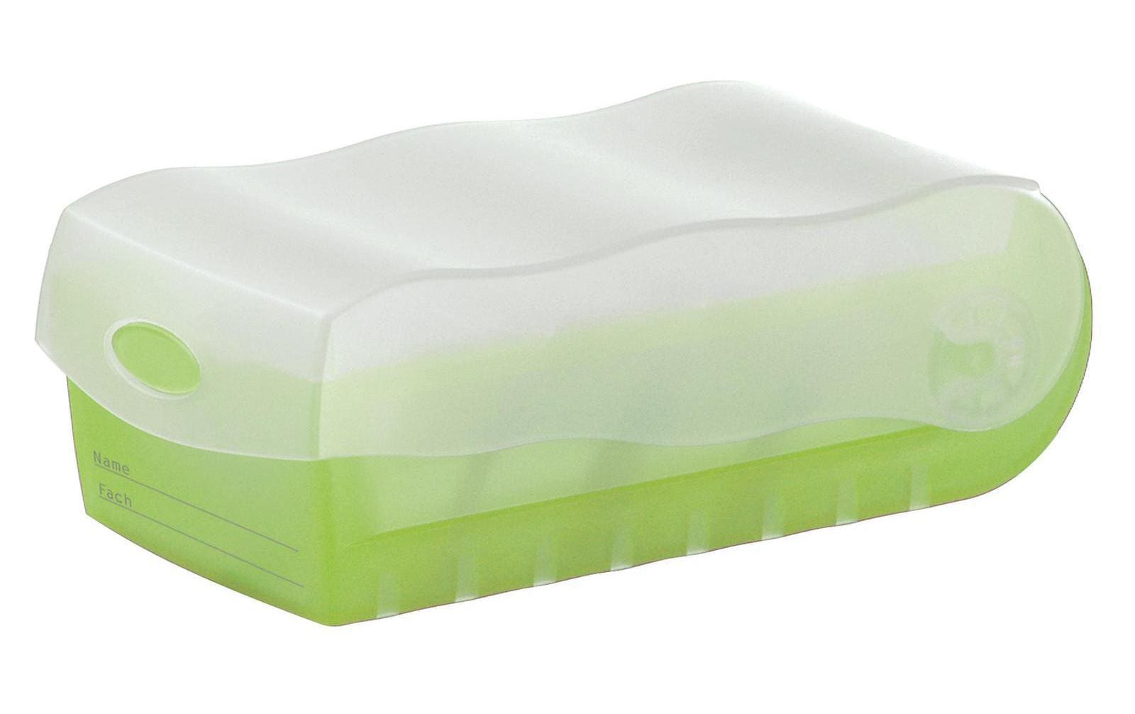 HAN Karteikasten Croco – für A7 quer – mit Deckel, für 900 Karten, Polypropylen (PP), grün