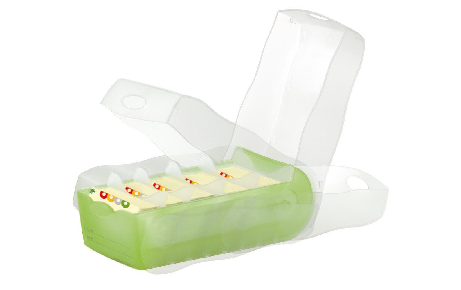 HAN Karteikasten Croco – für A7 quer – mit Deckel, für 900 Karten, Polypropylen (PP), grün