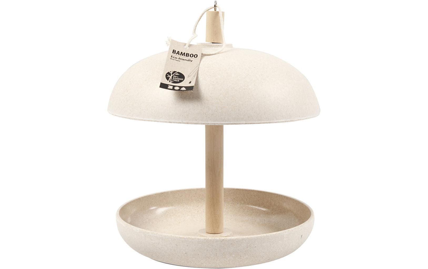 Creativ Company Vogelhaus – Ø 20 × 23,5 cm – Bambus, beige