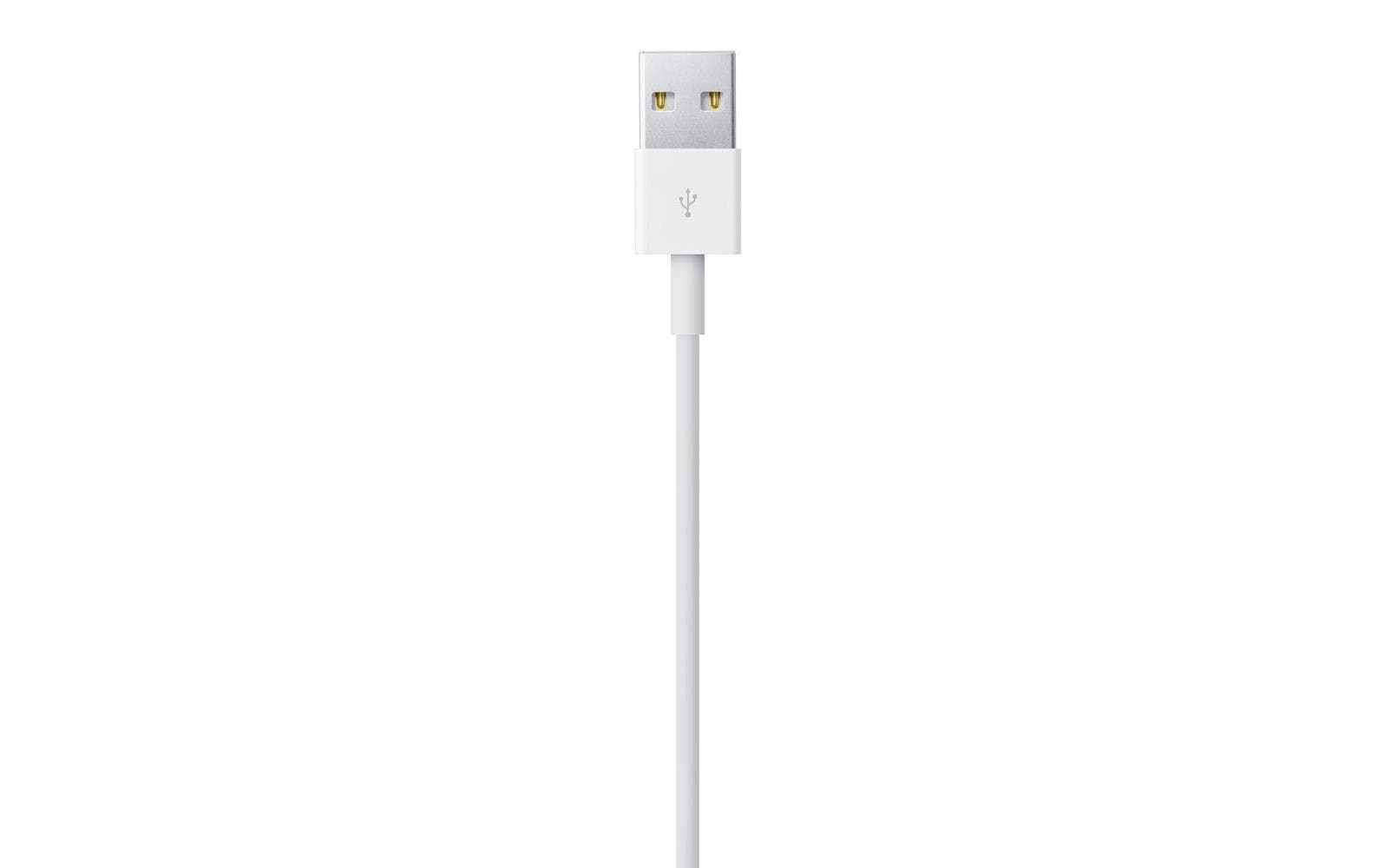 Apple USB-A-zu-Lightning-Kabel – 1 m, weiss, USB 2.0 (480 Mbps)
