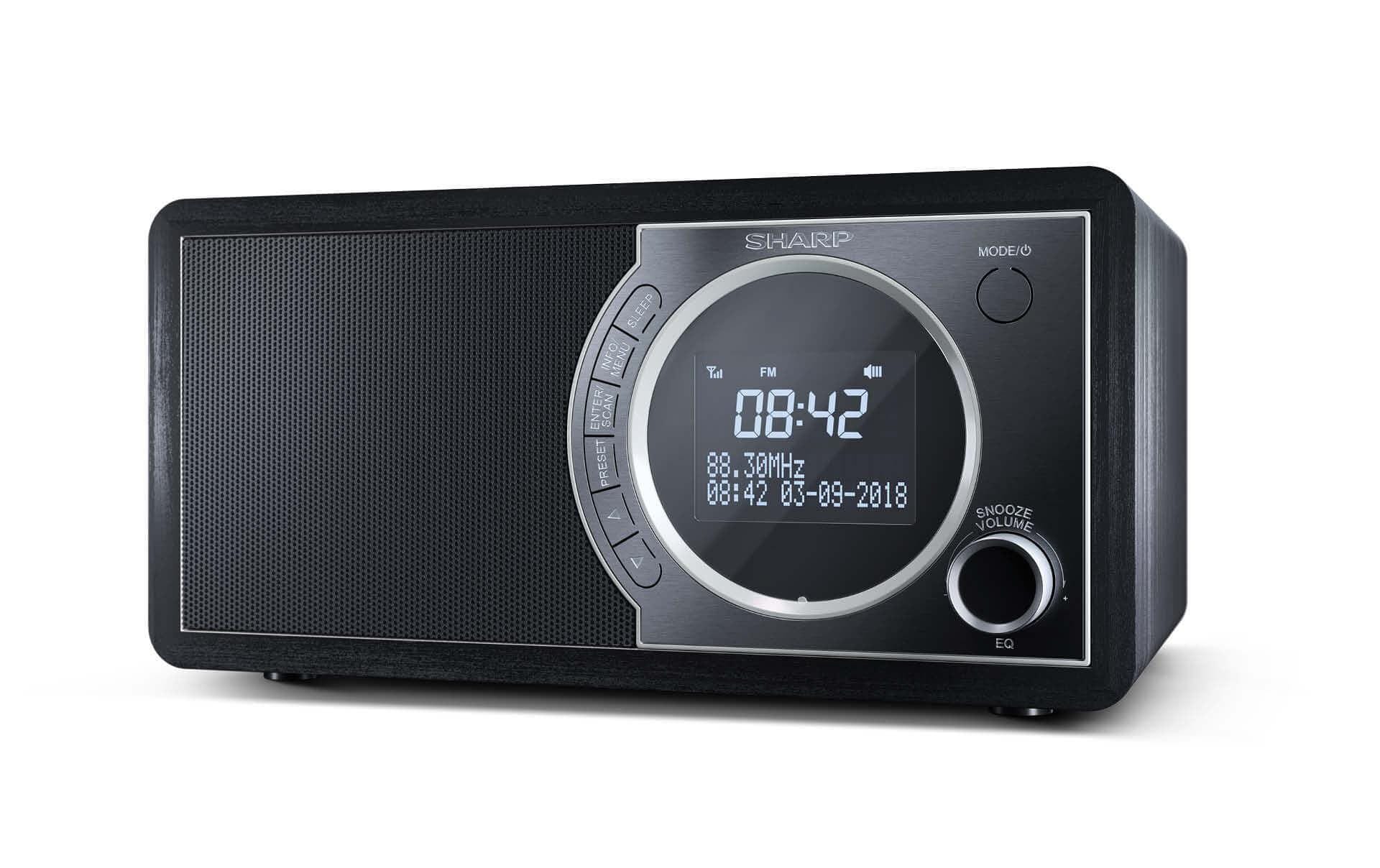 Sharp DR-450 – DAB-/Internetradio – Tischradio – DAB+, UKW, Bluetooth – Schwarz