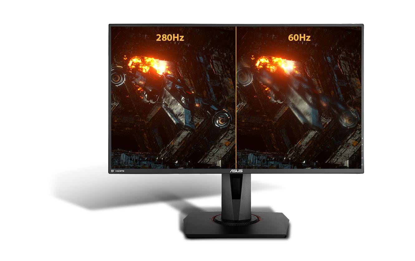 ASUS VG279QM – Monitor, 27", IPS, 280 Hz, 400 cd/m², Eingebaute Lautsprecher, VESA 100 × 100, Schwarz
