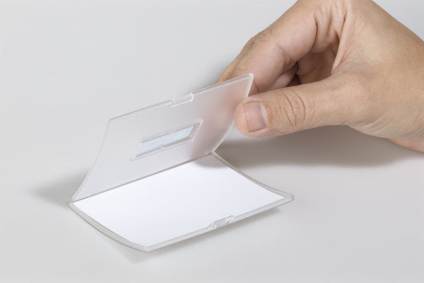 Durable Namensschild – 75 × 40 mm, Kunststoff, transparent, mit Magnet – 10 Stück