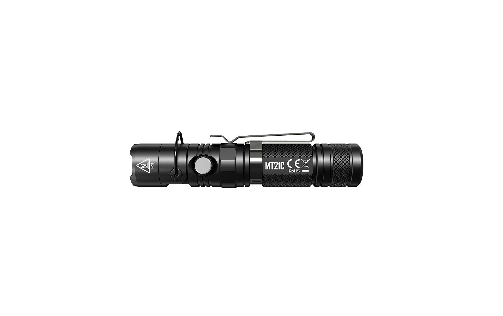 Nitecore Taschenlampe MT21C – 1000 lm, 184 m, IPX8, Akkubetrieb 3400 mAh – Schwarz