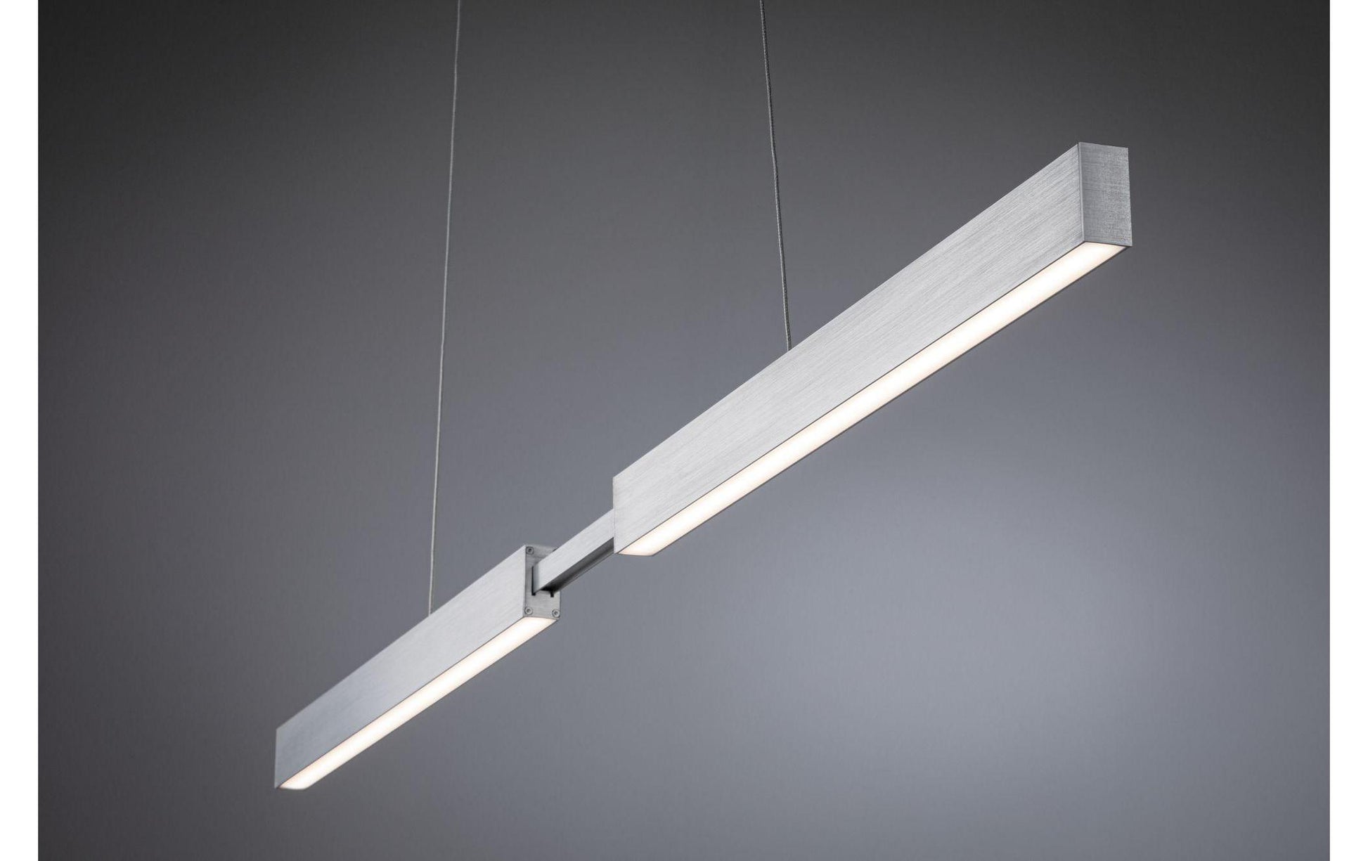 Paulmann Pendelleuchte Aptare – 180 cm, 1250 lm, 18 W, 2700 K, dimmbar, ZigBee, für Philips Hue, Silber