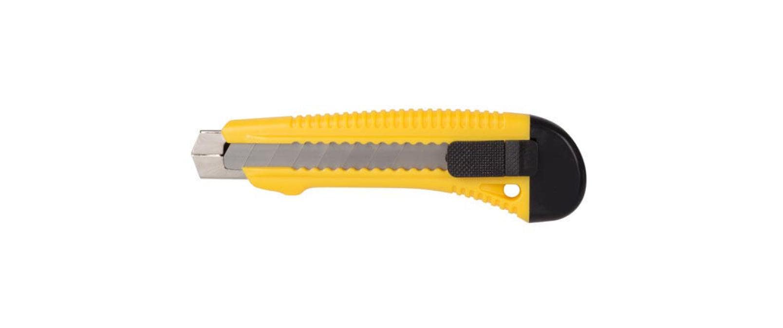 Toolland MES38A – Abbrechmesser 18 mm, einziehbar, Metall, Gelb