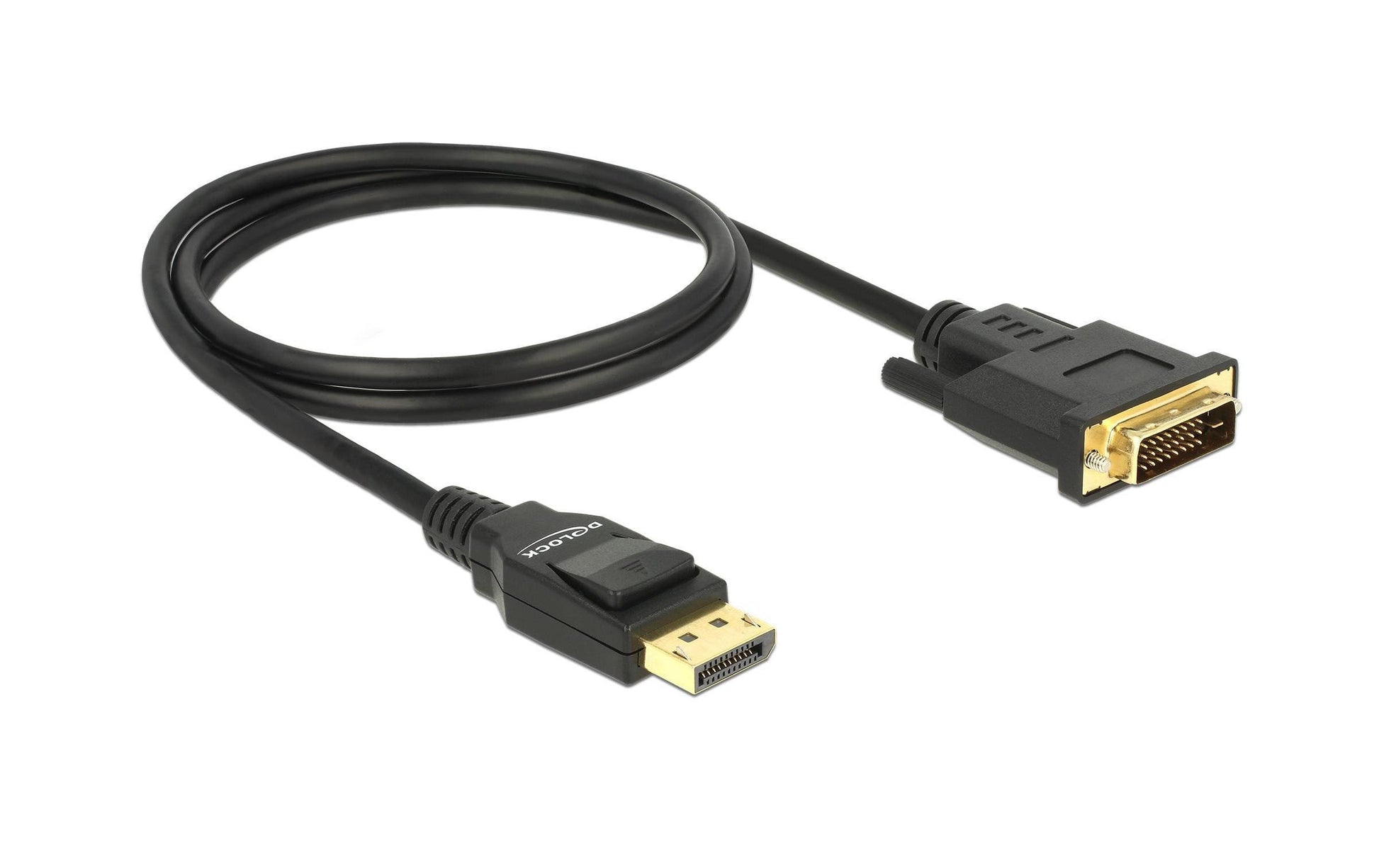 DeLOCK DisplayPort auf DVI-D Kabel DP 1.2 4K 60 Hz – 1 m