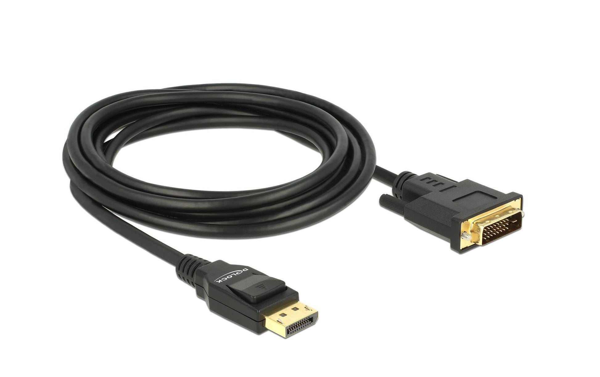 Delock DisplayPort auf DVI-D Kabel DP 1.2 – 4K 60 Hz – 3 m