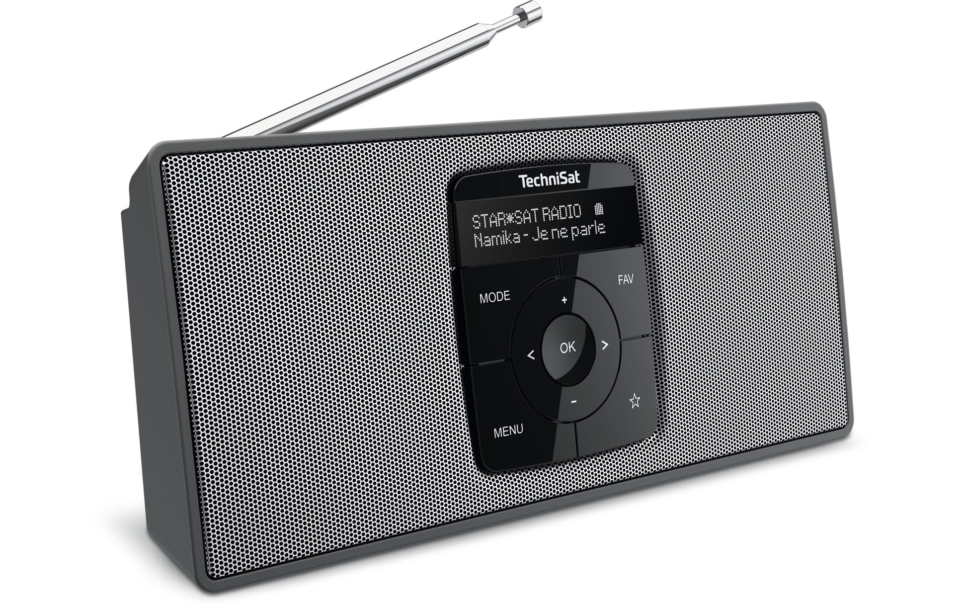 TechniSat Digitradio 2 Stereo – DAB-/Internetradio – Portabel – DAB+, UKW, Bluetooth, 10 h – Silber