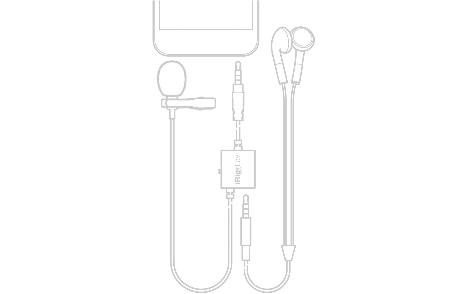 IK Multimedia iRig Mic Lav – Lavaliermikrofon – 3,5 mm Klinke, kabelgebunden, 30–16'000 Hz, für iOS/Android