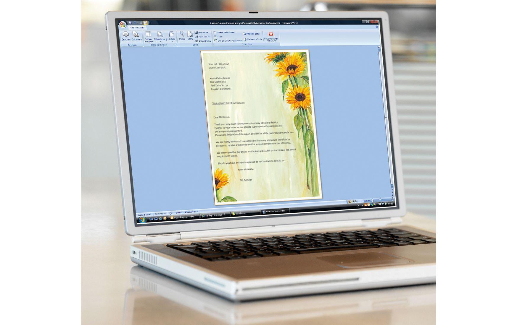 Sigel Designpapier Sunflower – A4, 90 g/m², 25 Blatt