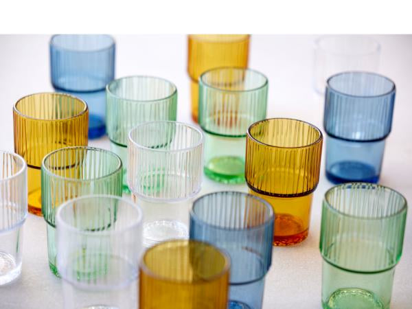 BITZ Latte Macchiato Glas Kusintha – 4er Set, 380 ml, H 12,5 cm, Transparent, spülmaschinenfest