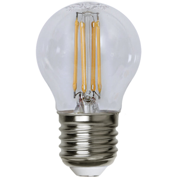 Star Trading Leuchtmittel E27 G45 – Warmweiss 2700 K, 470 lm, 4,2 W – IP44 – 10 Stk. – Transparent