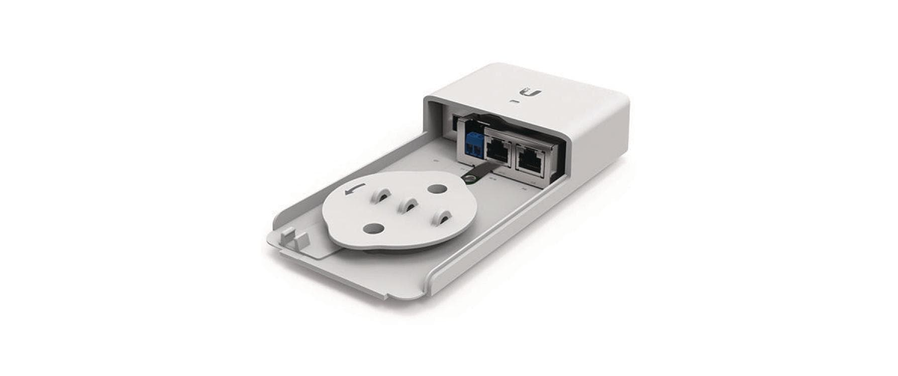 Ubiquiti FiberPOE G2 Medienkonverter SFP zu RJ-45 – 1 Gbit/s, 1× RJ-45 + 1× SFP, PoE – Weiss